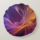 Radiant orange purple ラウンドクッション (裏面)