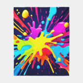 Radiant Paint Explosion フリースブランケット (正面)