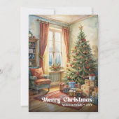 Radiant painted festive scene in vintage warmth シーズンカード (正面)