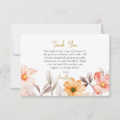 Radiant Pastel Spring Flowers Orthodox Baptism     サンキューカード (正面)