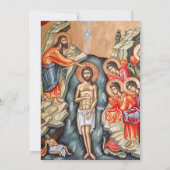 Radiant Pastel Spring Flowers Orthodox Baptism     招待状 (裏面)