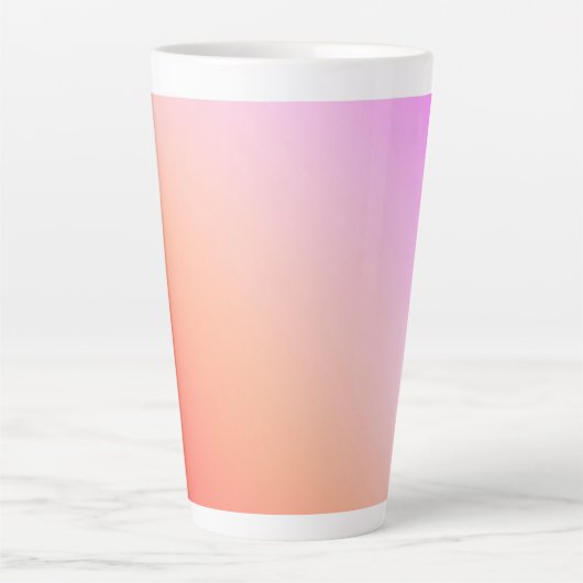Radiant Pastel Sunset Gradient カフェラテマグ (正面)