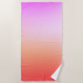 Radiant Pastel Sunset Gradient ビーチタオル (正面)
