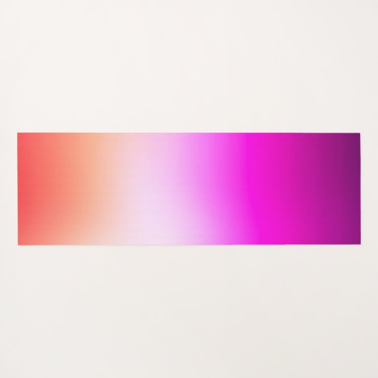 Radiant Pastel Sunset Gradient ヨガマット (裏面(横))