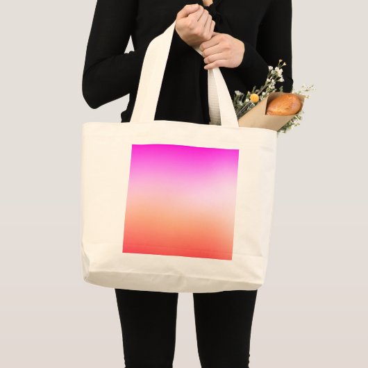 Radiant Pastel Sunset Gradient ラージトートバッグ (正面(商品))