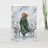 Radiant Peace Dove Lantern Imbolc Snowdrops Art カード (裏面)