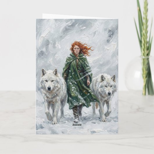 Radiant Peace Dove Lantern Imbolc Snowdrops Art カード (裏面)