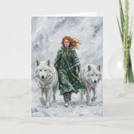 Radiant Peace Dove Lantern Imbolc Snowdrops Art カード