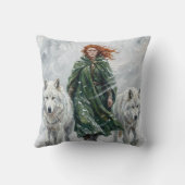 Radiant Peace Dove Lantern Imbolc Snowdrops Art クッション (裏面)