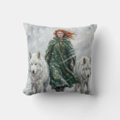 Radiant Peace Dove Lantern Imbolc Snowdrops Art クッション (正面)