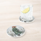 Radiant Peace Dove Lantern Imbolc Snowdrops Art コースター (側面)