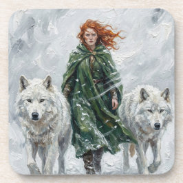 Radiant Peace Dove Lantern Imbolc Snowdrops Art コースター