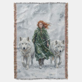 Radiant Peace Dove Lantern Imbolc Snowdrops Art スローブランケット