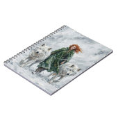 Radiant Peace Dove Lantern Imbolc Snowdrops Art ノートブック (左側)