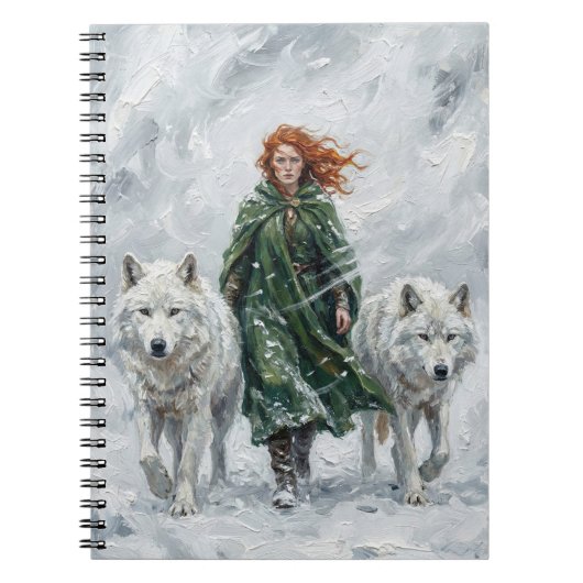 Radiant Peace Dove Lantern Imbolc Snowdrops Art ノートブック (正面)