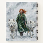 Radiant Peace Dove Lantern Imbolc Snowdrops Art ノートブック (裏面)