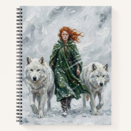 Radiant Peace Dove Lantern Imbolc Snowdrops Art ノートブック