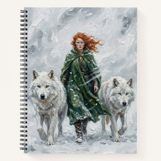 Radiant Peace Dove Lantern Imbolc Snowdrops Art ノートブック (正面)