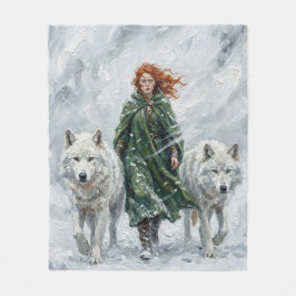 Radiant Peace Dove Lantern Imbolc Snowdrops Art フリースブランケット