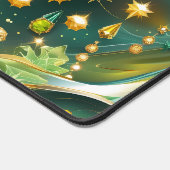 Radiant Peridot Citrine Celestial Moon デスクマット (コーナー)