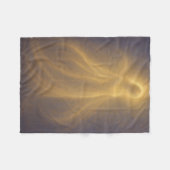 Radiant Presence Angel of Golden Light Spiritual フリースブランケット (正面(横))