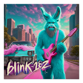 Radiant Rocker: Bigfoot Bunny Shreds - A Blink-182 ポスター