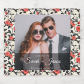 Radiant Rose Flower Wedding Beer Label ビールラベル (シングルラベル)