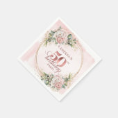 Radiant Rose Gold Pastel Pink 50th Birthday Party  スタンダードカクテルナプキン (角)