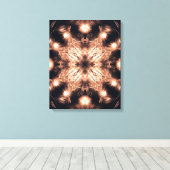 Radiant Sandstone Fractal Mandala Art キャンバスプリント (インサイチュ (ウッドフロア))