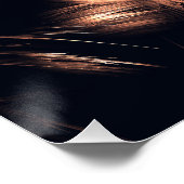 Radiant Sandstone Fractal Mandala Art ポスター (コーナー)