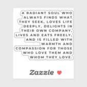 Radiant Soul Sticker –Inspiration, Joy & Self-Love シール (シート)