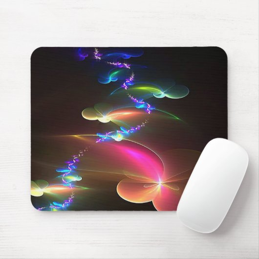 Radiant Spiral Mousepad · Colorful Fractal Art マウスパッド (マウス)