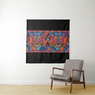 Radiant Spirit Animal Geometric Wall Tapestry タペストリー