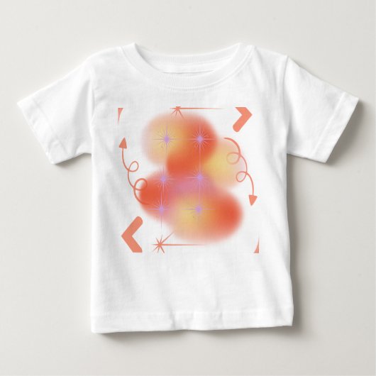 Radiant Starburst Abstract Design ベビーTシャツ (正面)