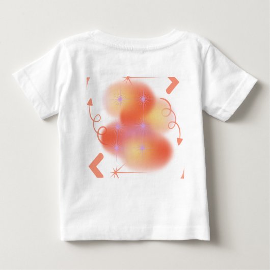Radiant Starburst Abstract Design ベビーTシャツ (裏面)
