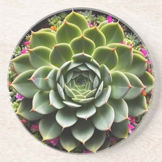 Radiant Succulent Bloom コースター (正面)