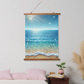 Radiant Summer Wall Tapestry: 26"x36"木材T 吊り下げ型タペストリー (寝室)