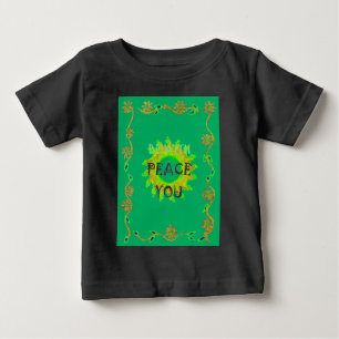 Radiant Sun:平和な日々のプリント ベビーTシャツ