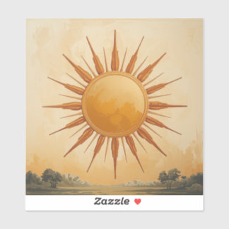 Radiant Sun Painting Images – A Timeless Symbol  シール
