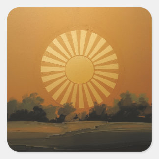 Radiant Sun Painting Images – A Timeless Symbol  スクエアシール