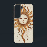 Radiant Sun Spirit Phoneケース Samsung Galaxy S22ケース<br><div class="desc">輝く太陽と穏やかな顔は、神話的な魅力と輝き、天とスピリチュアルのテーマに最適描。</div>