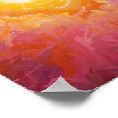 Radiant Sun Surrounding Swirling Clouds ポスター (角)