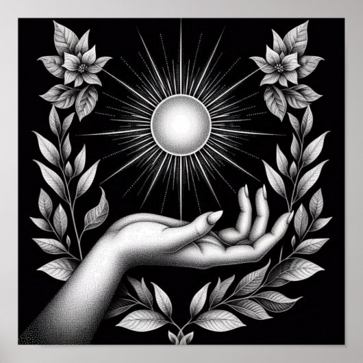 Radiant Sun with Botanical Touch and Feminine ポスター (正面)