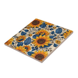 Radiant Sunflower開花：あなたの宇宙を注入 タイル