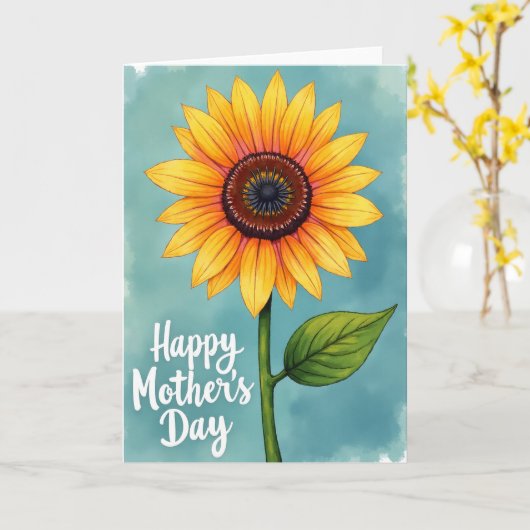 Radiant Sunflower Day Card カード (黄色い花)