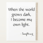 Radiant sunflower in pixels プランナー手帳 (裏面)