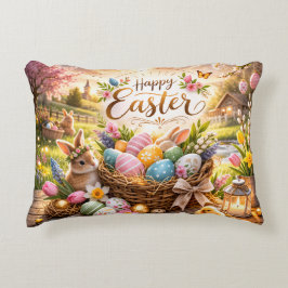 Radiant Sunrise Happy Easter アクセントクッション