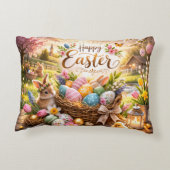 Radiant Sunrise Happy Easter アクセントクッション (裏面)