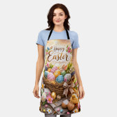 Radiant Sunrise Happy Easter エプロン (着用した状態)