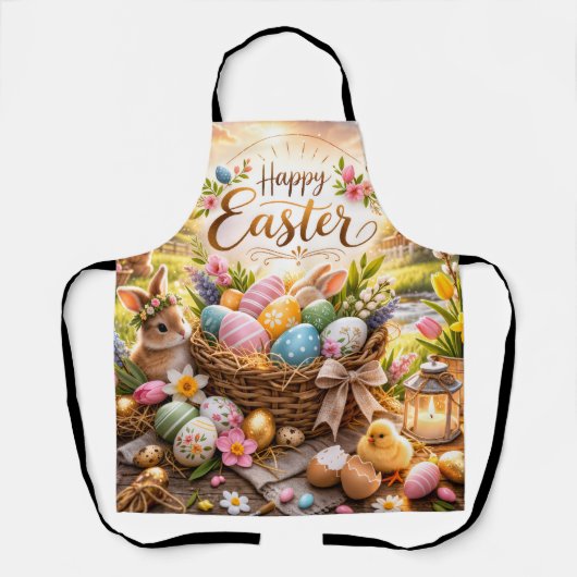 Radiant Sunrise Happy Easter エプロン (正面)